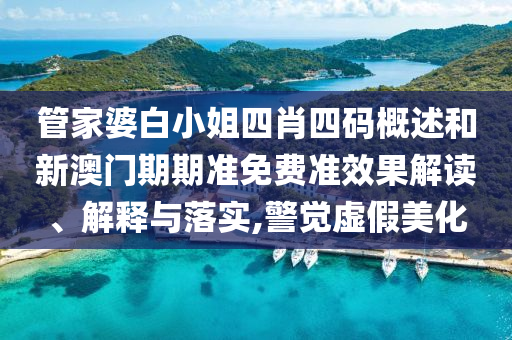 管家婆白小姐四肖四码概述和新澳门期期准免费准效果解读、解释与落实,警觉虚假美化